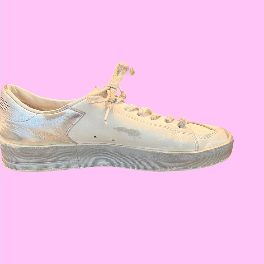 Golden Goose Stardan with silver metallic leather star and heel tab size 40 - Picture 11 of 12